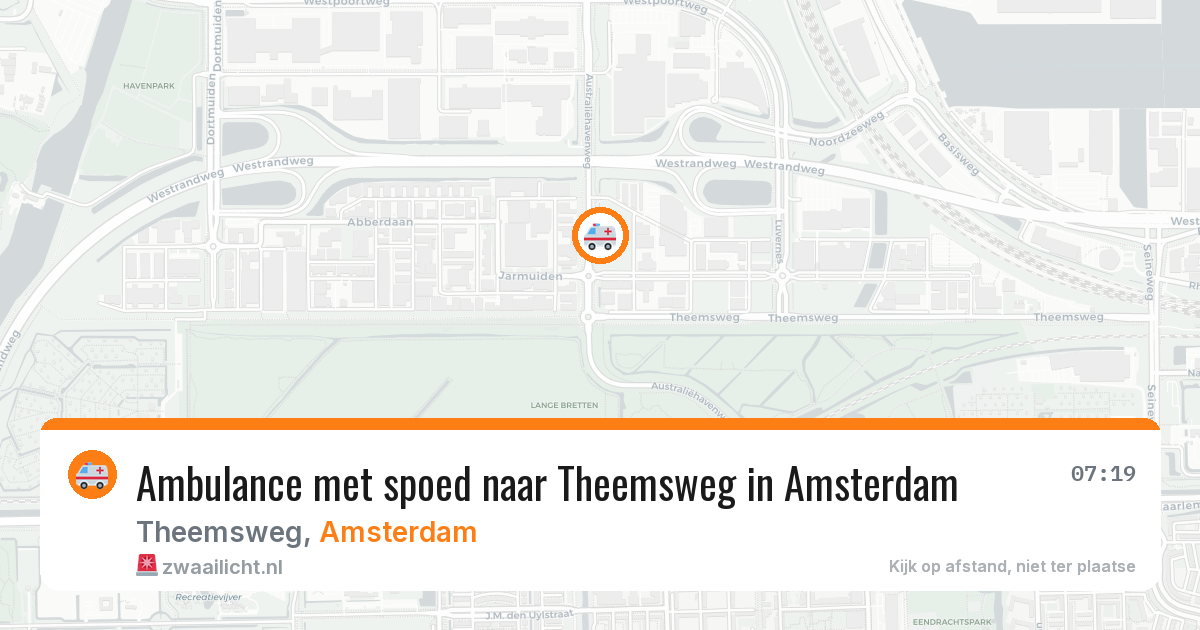 Ambulance met spoed naar Theemsweg in Amsterdam — 13 apr 2026