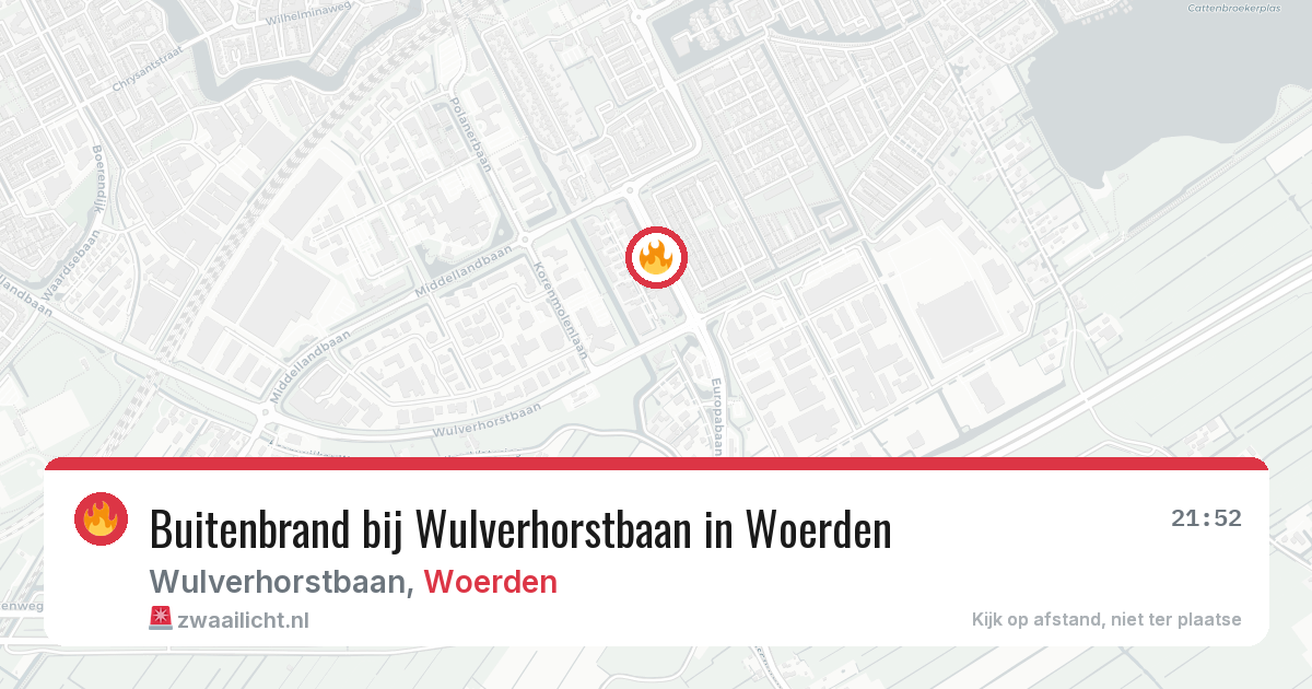 Buitenbrand bij Wulverhorstbaan in Woerden — 5 mrt 2026
