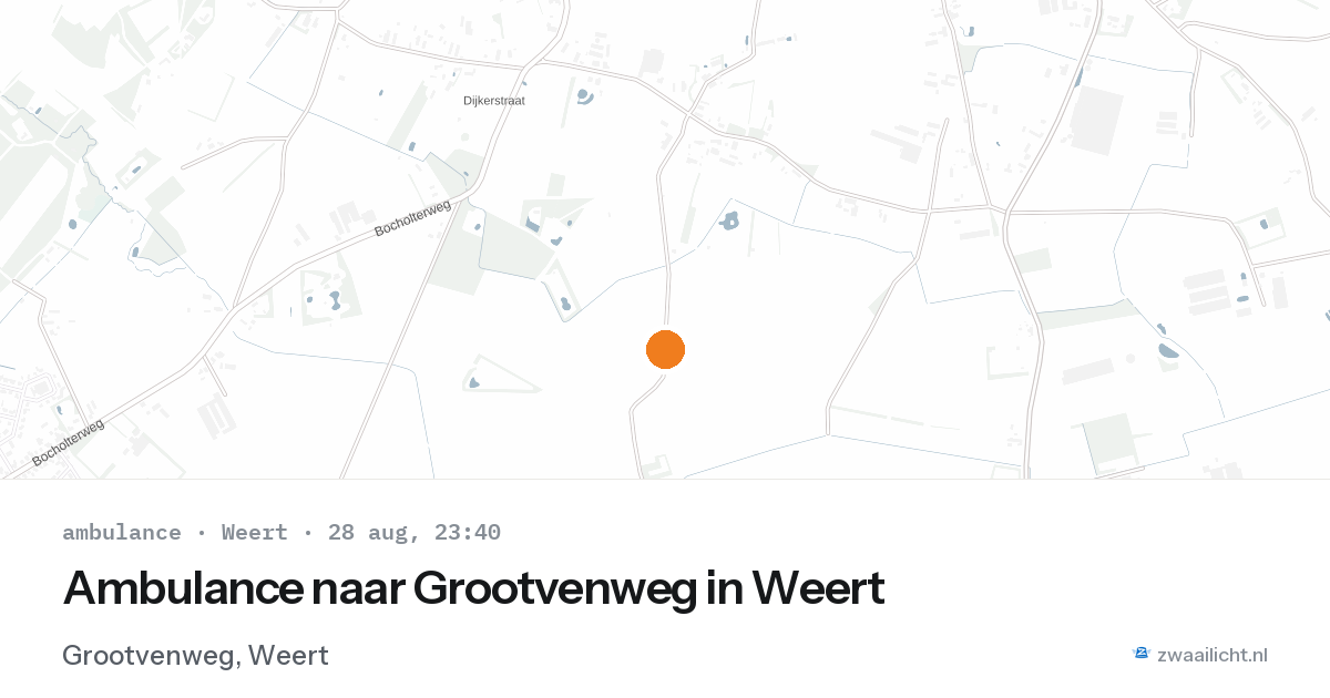 Ambulance naar Grootvenweg in Weert — 28 aug 2026