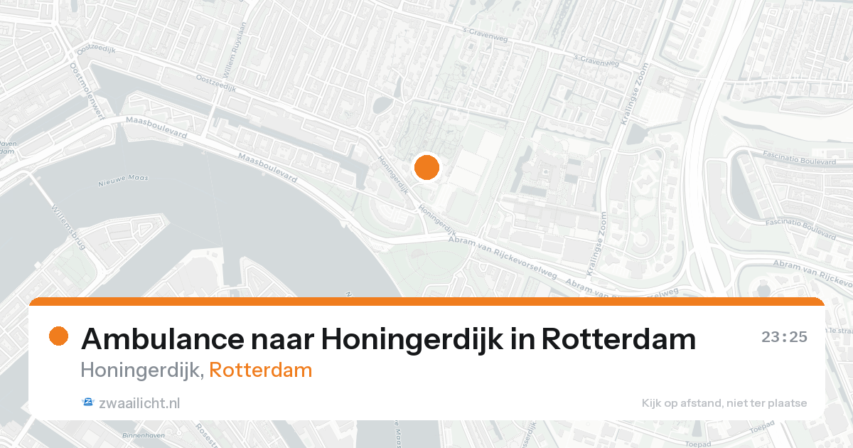 Ambulance naar Honingerdijk in Rotterdam — 24 aug 2026