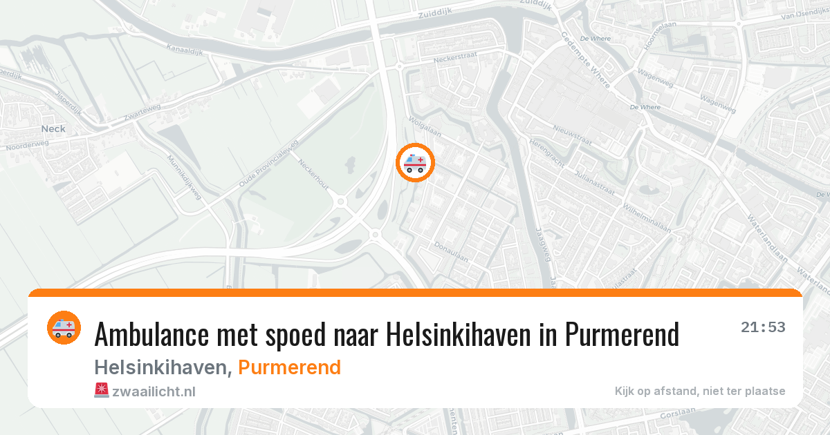 Ambulance met spoed naar Helsinkihaven in Purmerend — 4 mei 2026