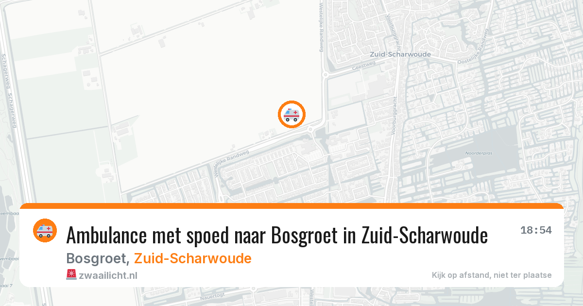 Ambulance met spoed naar Bosgroet in Zuid-Scharwoude — 5 jul 2026