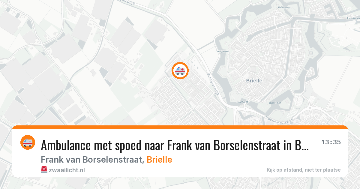 Ambulance met spoed naar Frank van Borselenstraat in Brielle — 1 jun 2026