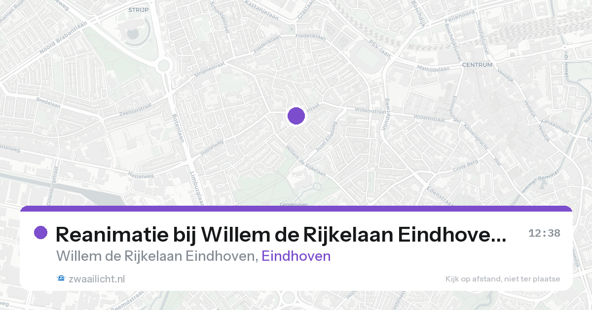 Reanimatie bij Willem de Rijkelaan Eindhoven in Eindhoven — 18 aug 2026