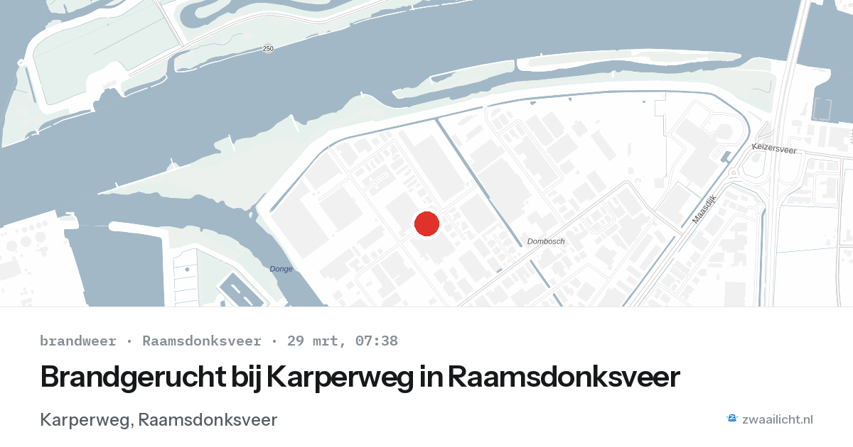 Brandgerucht bij Karperweg in Raamsdonksveer — 29 mrt 2026