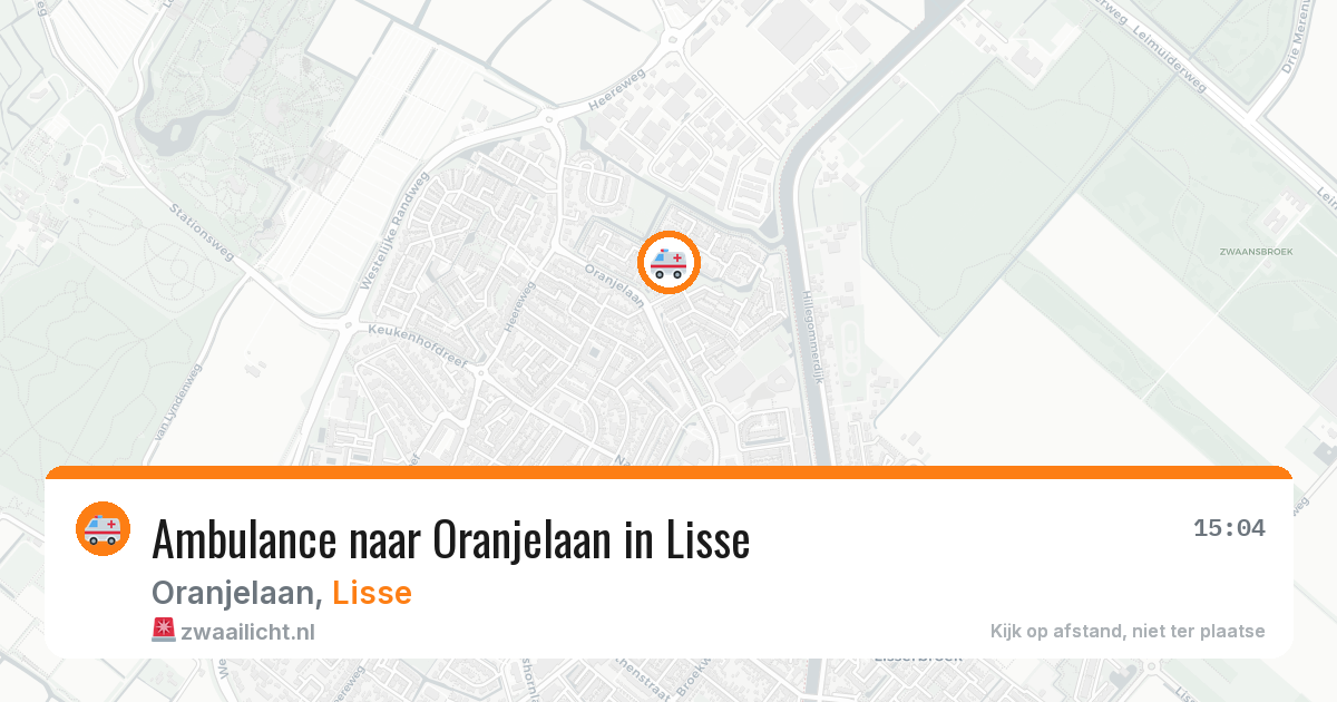 Ambulance naar Oranjelaan in Lisse — 28 jul 2026