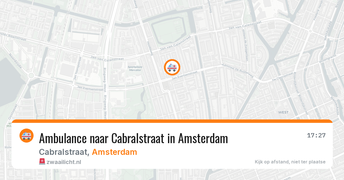 Ambulance naar Cabralstraat in Amsterdam — 24 jul 2026