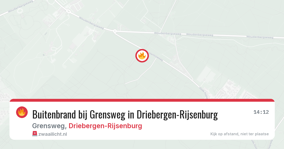 Buitenbrand bij Grensweg in Driebergen-Rijsenburg — 26 apr 2026