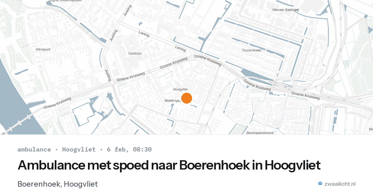 Ambulance met spoed naar Boerenhoek in Hoogvliet — 6 feb 2026