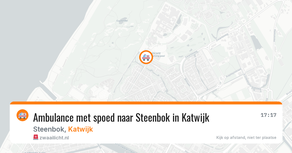 Ambulance met spoed naar Steenbok in Katwijk — 25 mei 2026