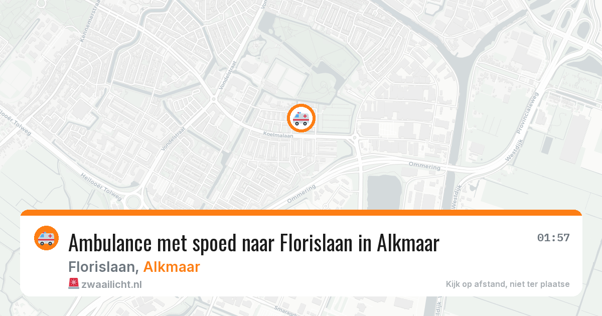 Ambulance met spoed naar Florislaan in Alkmaar — 25 jan 2026