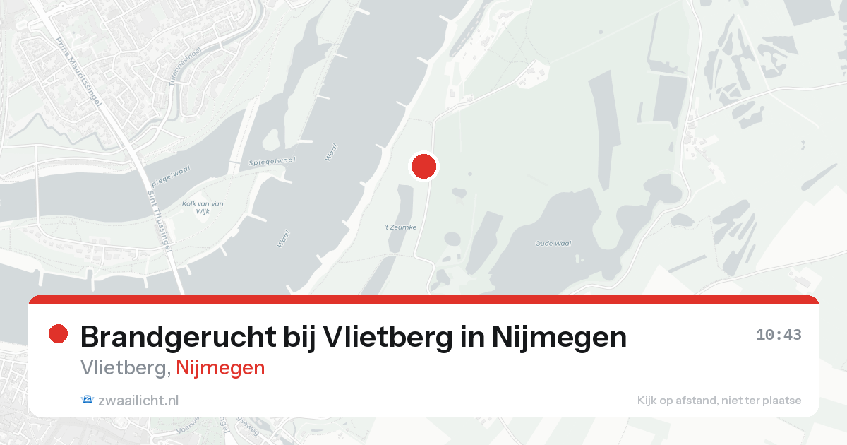 Brandgerucht bij Vlietberg in Nijmegen — 21 aug 2026