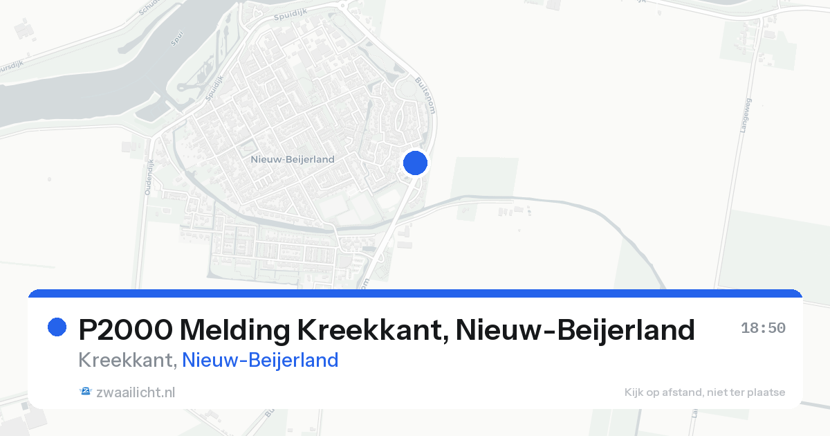 P2000 Melding Kreekkant, Nieuw-Beijerland — 16 aug 2026