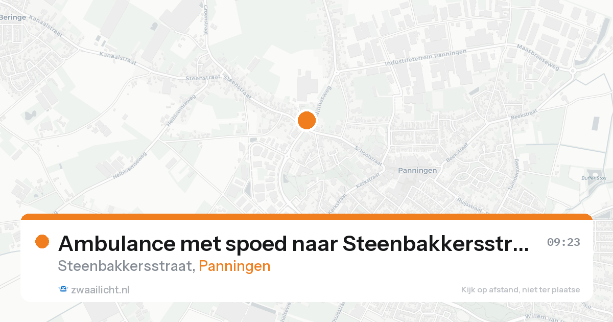 Ambulance met spoed naar Steenbakkersstraat in Panningen — 18 aug 2026