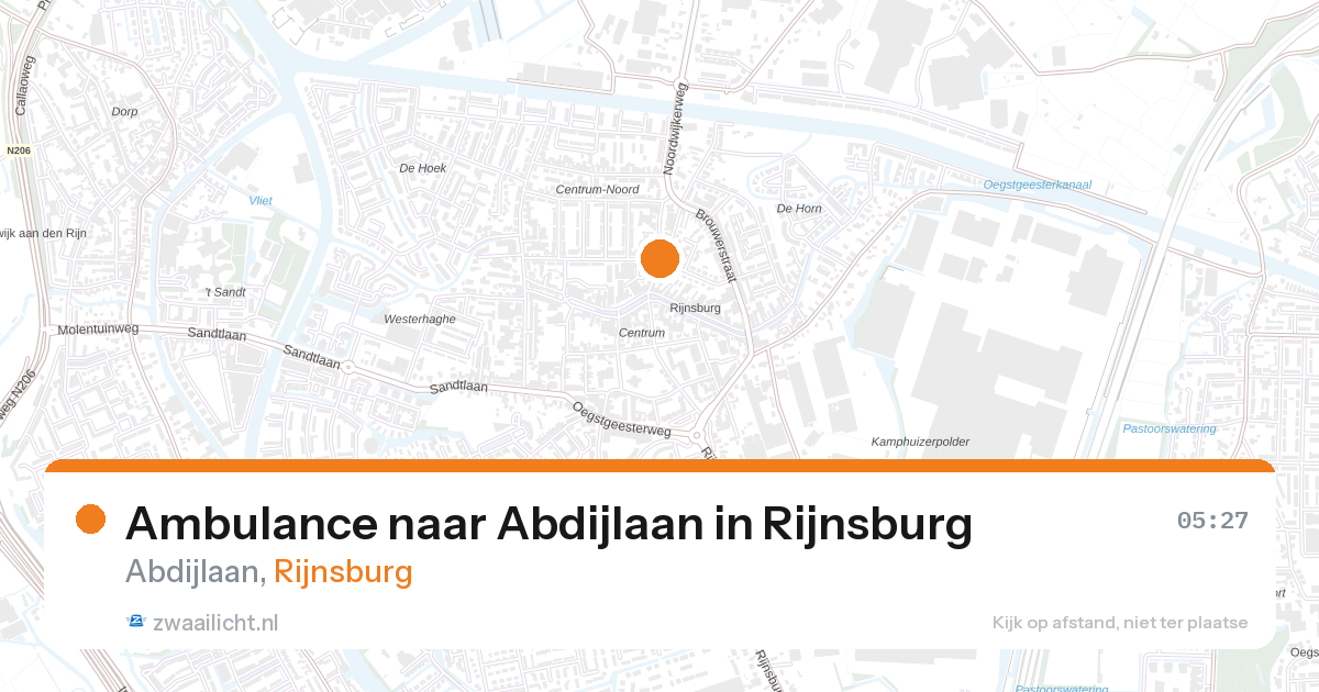 Ambulance naar Abdijlaan in Rijnsburg — 28 aug 2026