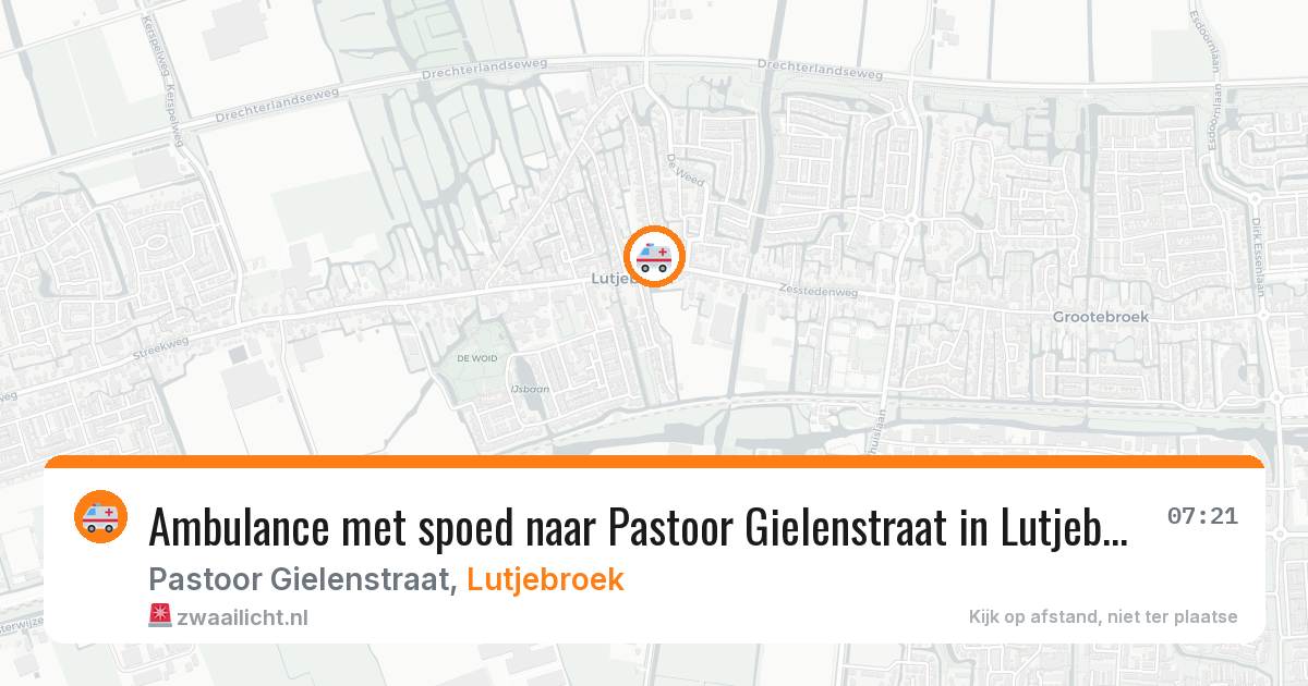 Ambulance met spoed naar Pastoor Gielenstraat in Lutjebroek — 12 feb 2026