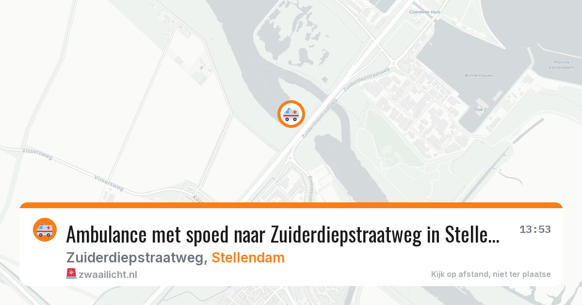 Ambulance met spoed naar Zuiderdiepstraatweg in Stellendam — 18 jun 2026