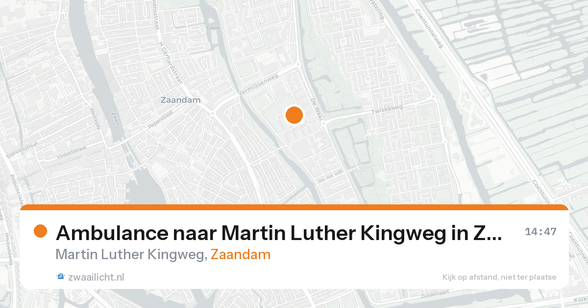 Ambulance naar Martin Luther Kingweg in Zaandam — 16 aug 2026