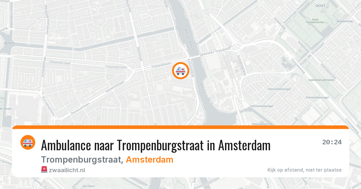 Ambulance naar Trompenburgstraat in Amsterdam — 30 mrt 2026