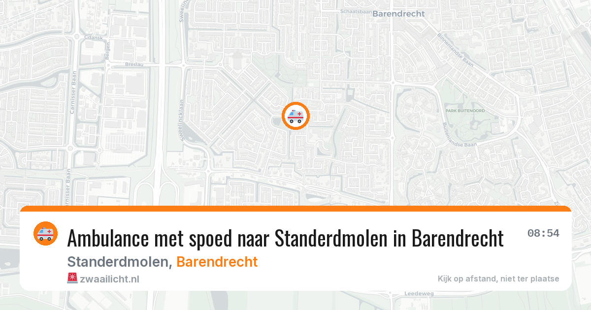 Ambulance met spoed naar Standerdmolen in Barendrecht — 8 jul 2026