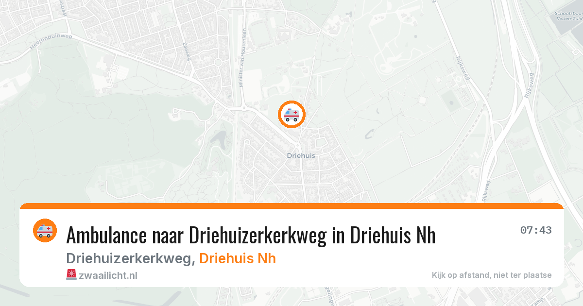 Ambulance naar Driehuizerkerkweg in Driehuis Nh — 9 aug 2026