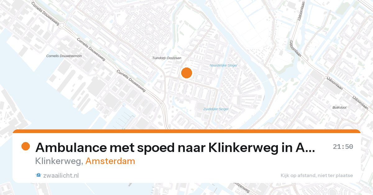 Ambulance met spoed naar Klinkerweg in Amsterdam — 27 aug 2026