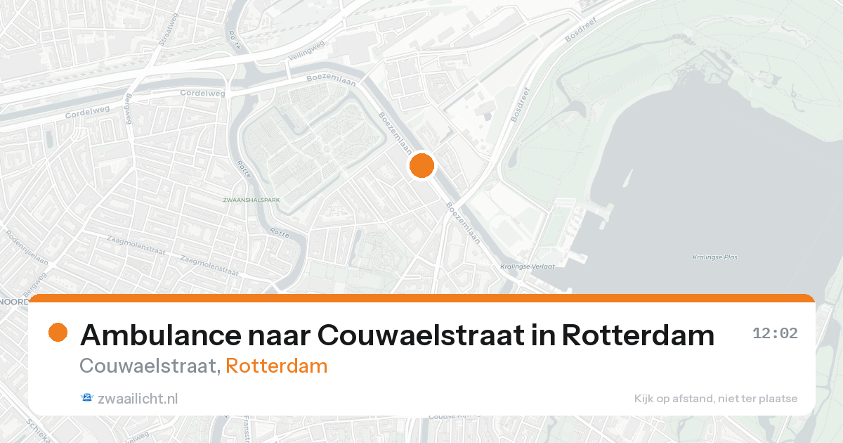 Ambulance naar Couwaelstraat in Rotterdam — 25 aug 2026