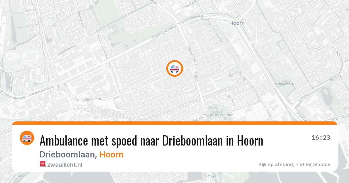 Ambulance met spoed naar Drieboomlaan in Hoorn — 26 mei 2026