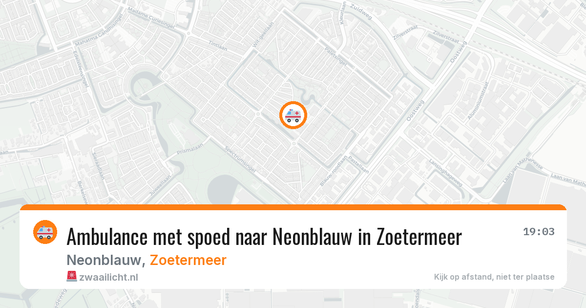 Ambulance met spoed naar Neonblauw in Zoetermeer — 28 jul 2026