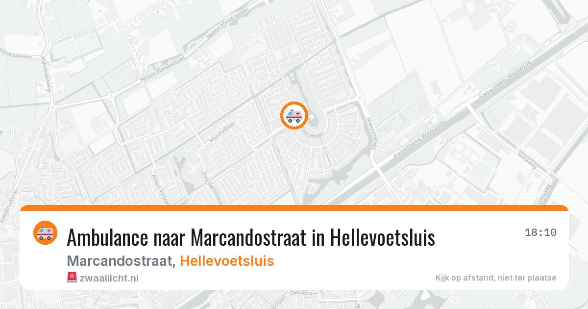 Ambulance naar Marcandostraat in Hellevoetsluis — 22 apr 2026