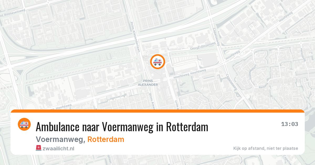 Ambulance naar Voermanweg in Rotterdam — 4 jul 2026