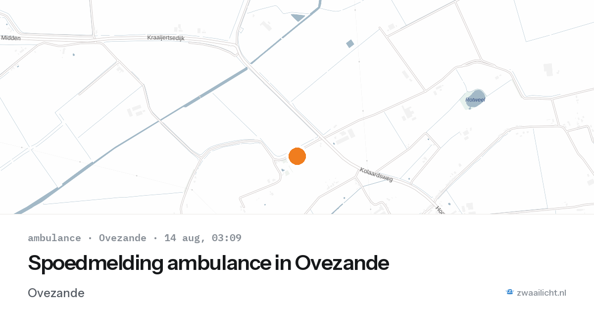 Spoedmelding ambulance in Ovezande — 14 aug 2026