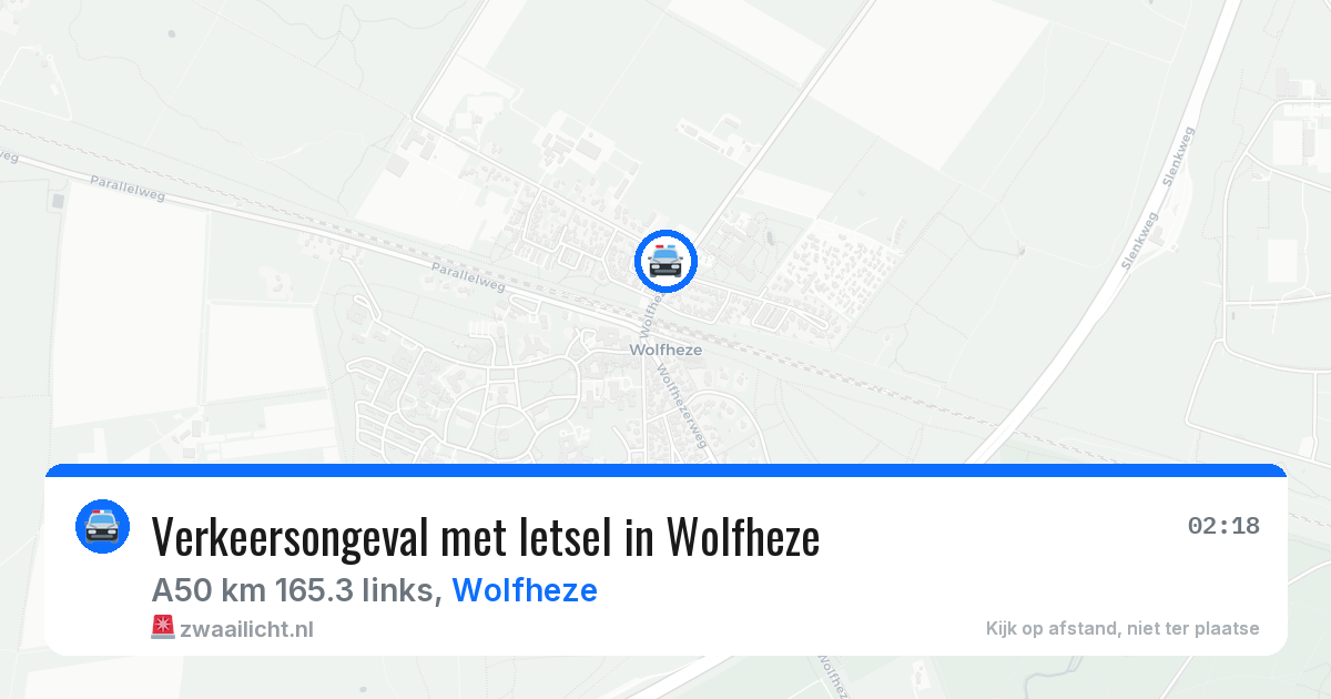 Verkeersongeval met letsel in Wolfheze — 13 mrt 2026