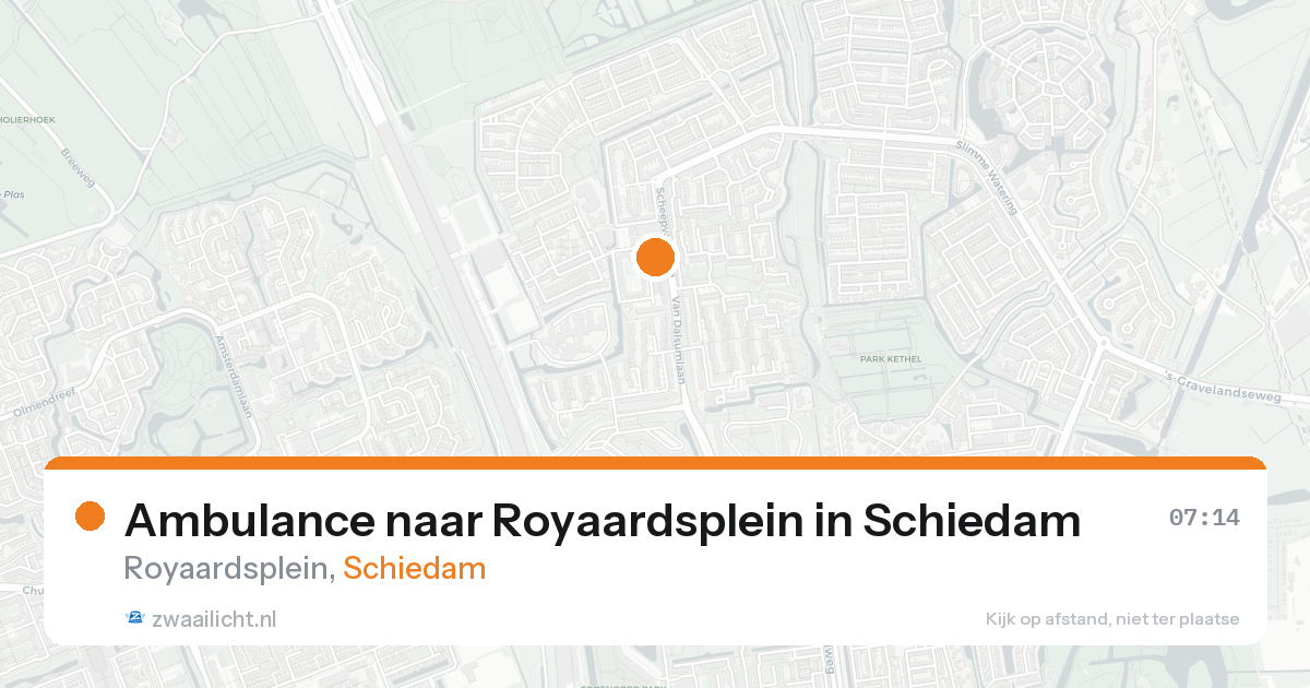 Ambulance naar Royaardsplein in Schiedam — 8 feb 2026