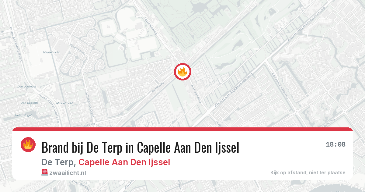 Brand bij De Terp in Capelle Aan Den Ijssel — 12 aug 2026
