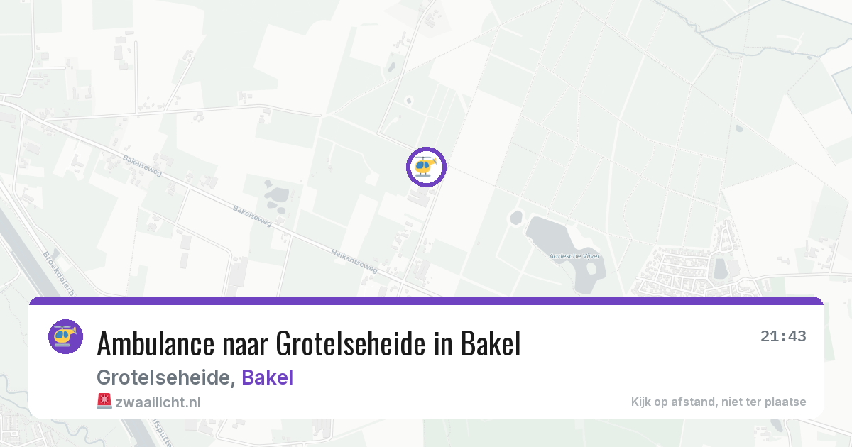 Ambulance naar Grotelseheide in Bakel — 10 jul 2026