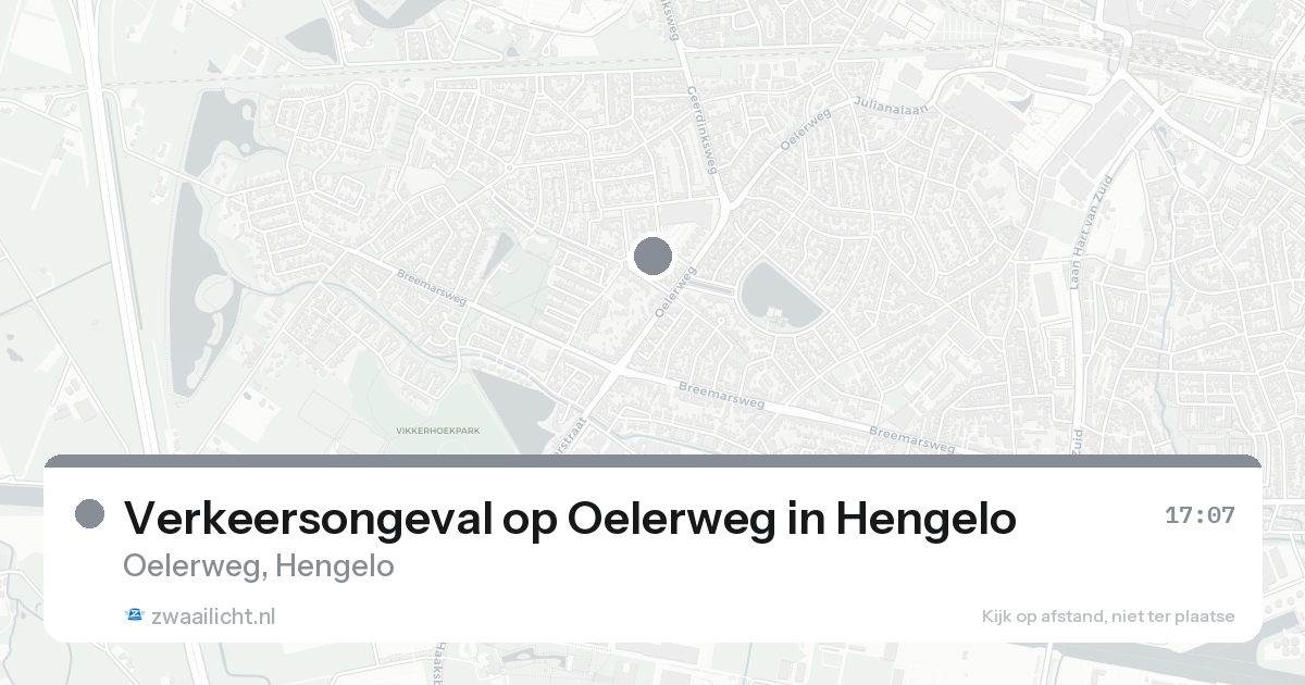Verkeersongeval op Oelerweg in Hengelo — 30 jan 2026