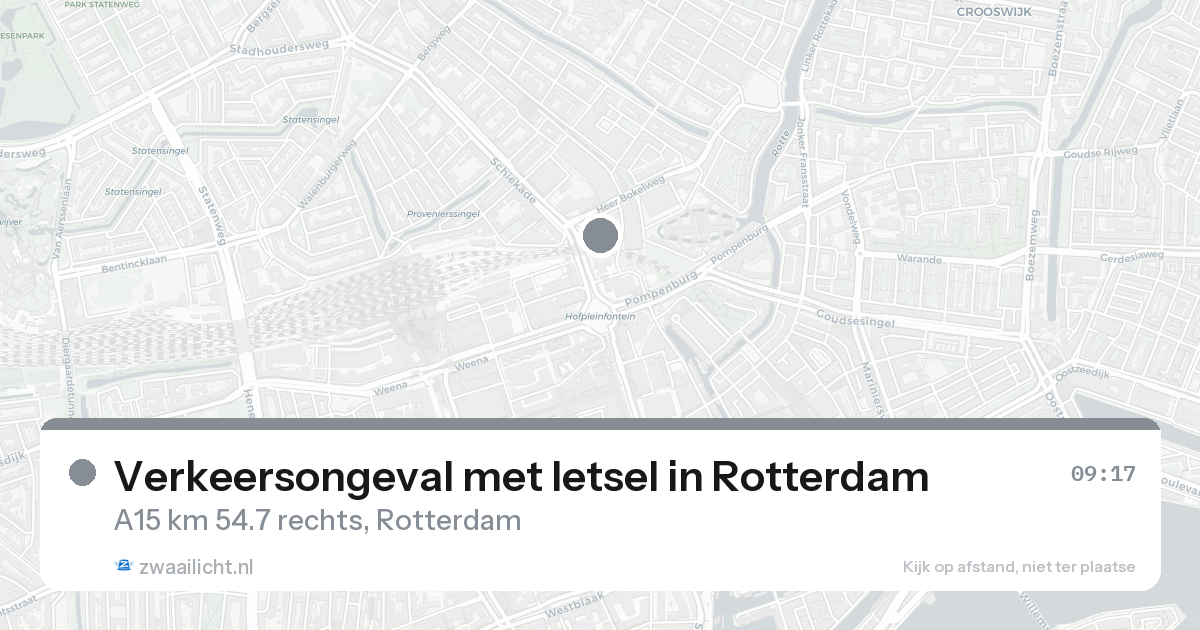 Verkeersongeval met letsel in Rotterdam — 31 jan 2026