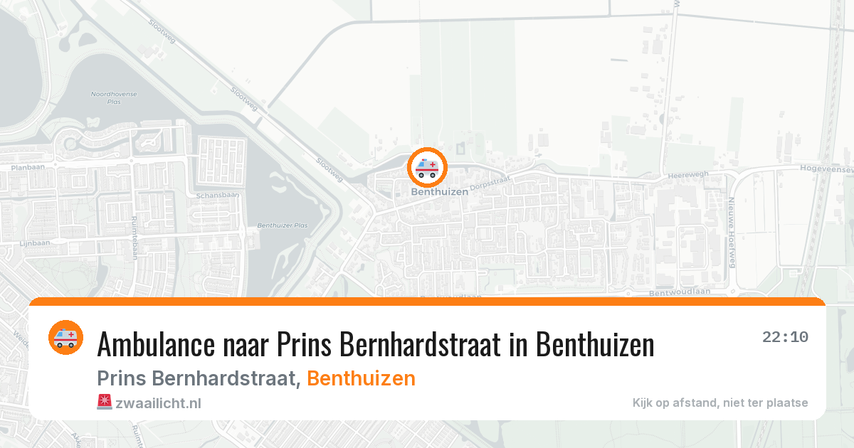 Ambulance naar Prins Bernhardstraat in Benthuizen — 20 jun 2026