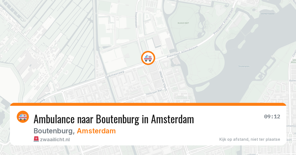 Ambulance naar Boutenburg in Amsterdam — 15 mei 2026