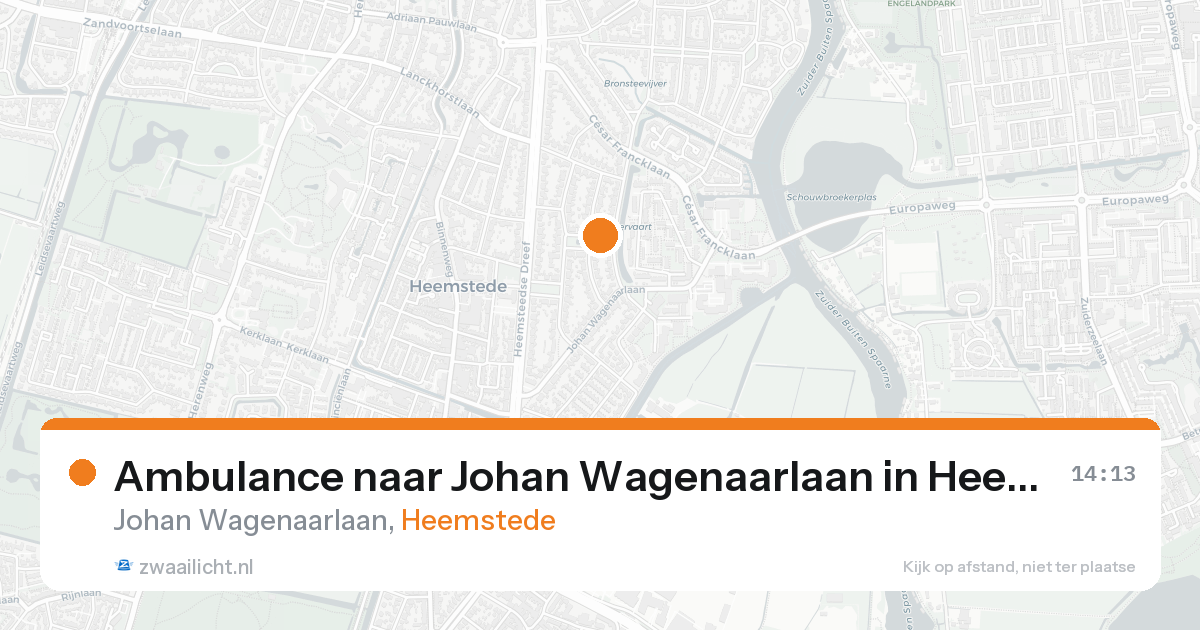 Ambulance naar Johan Wagenaarlaan in Heemstede — 18 aug 2026