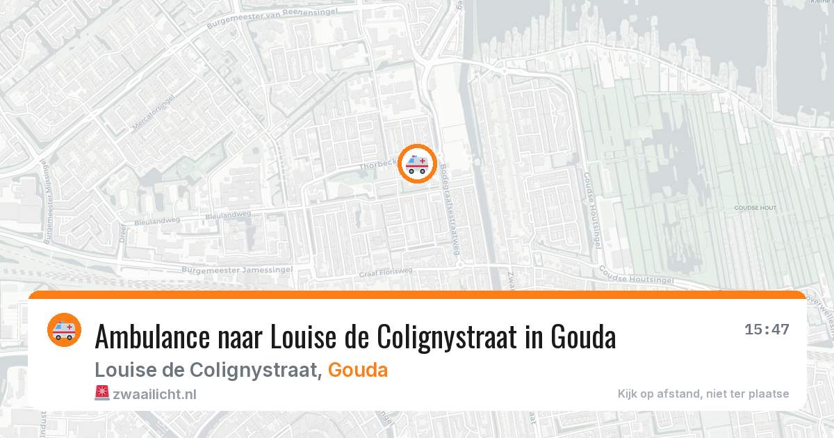 Ambulance naar Louise de Colignystraat in Gouda — 8 mei 2026