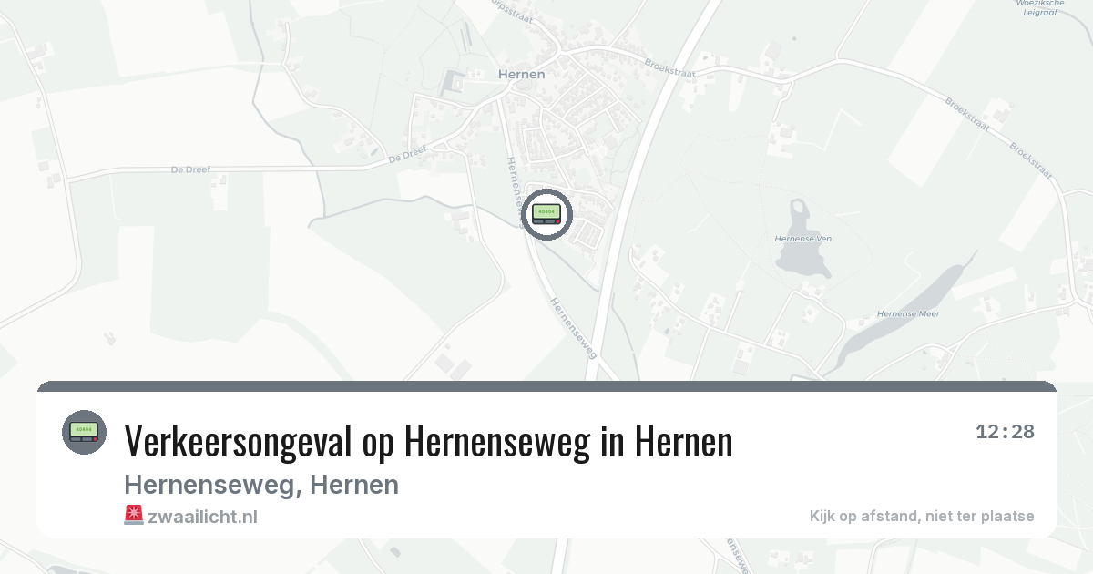 Verkeersongeval op Hernenseweg in Hernen — 23 apr 2026