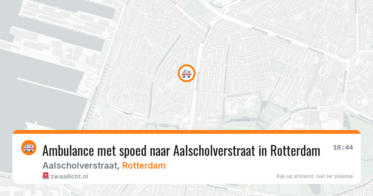Ambulance met spoed naar Aalscholverstraat in Rotterdam — 17 mei 2026
