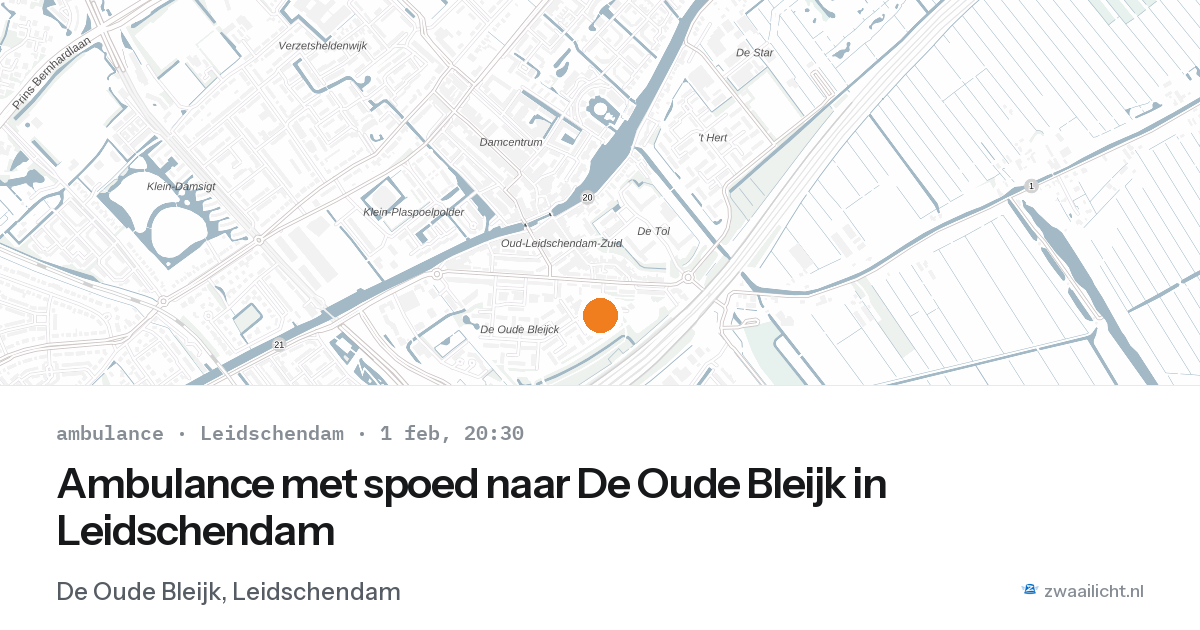 Ambulance met spoed naar De Oude Bleijk in Leidschendam — 1 feb 2026