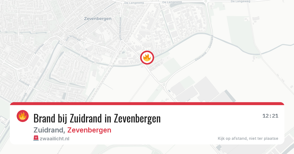 Brand bij Zuidrand in Zevenbergen — 27 jun 2026