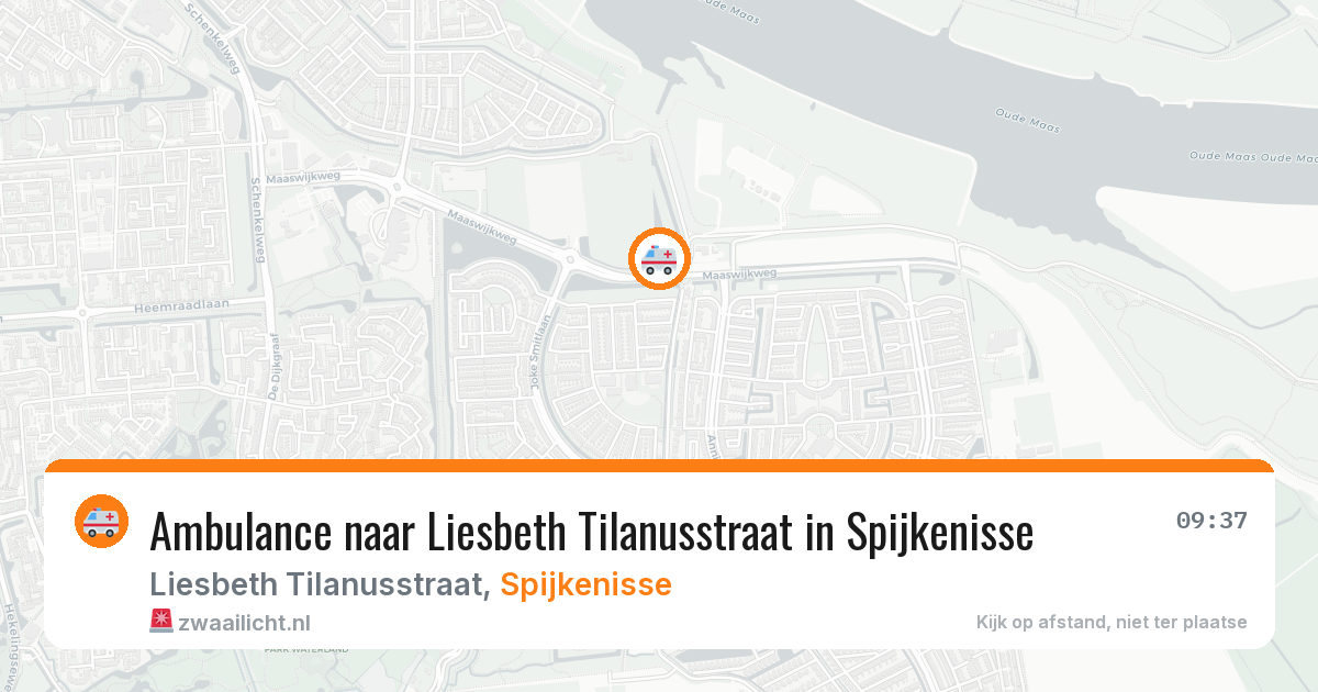 Ambulance naar Liesbeth Tilanusstraat in Spijkenisse — 8 jul 2026