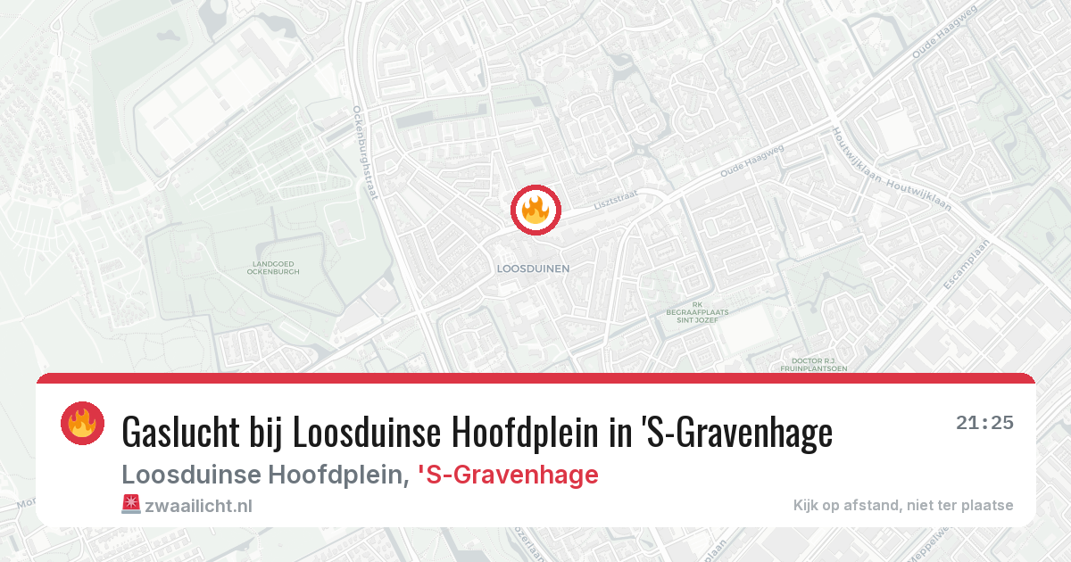 Gaslucht bij Loosduinse Hoofdplein in 'S-Gravenhage — 16 jul 2026