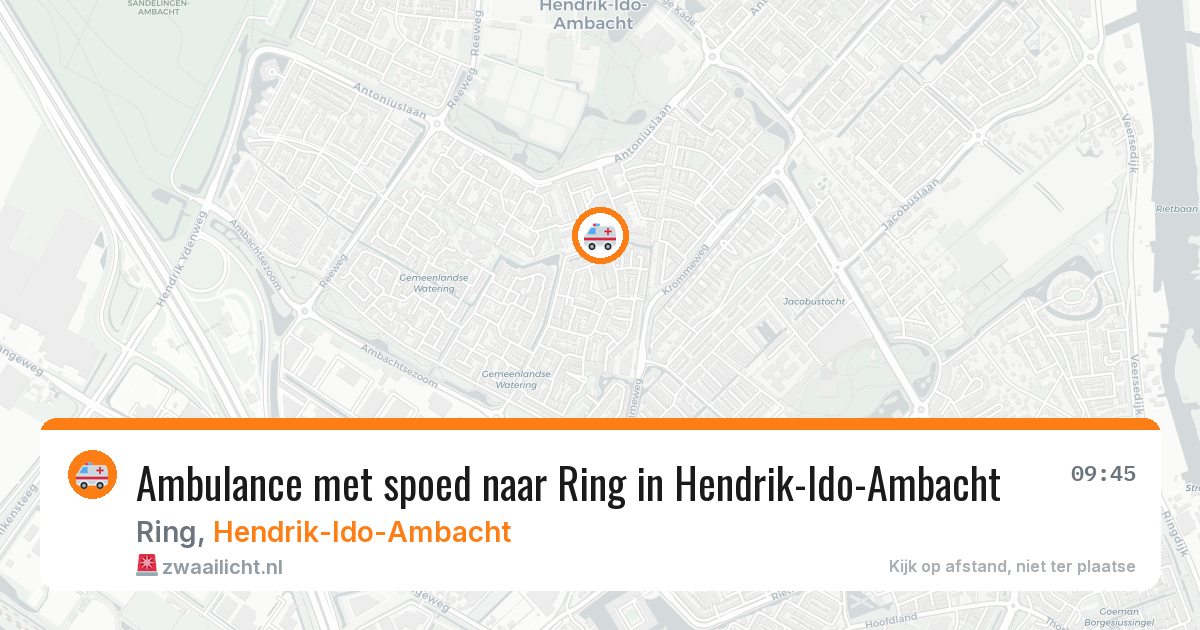 Ambulance met spoed naar Ring in Hendrik-Ido-Ambacht — 30 mei 2026