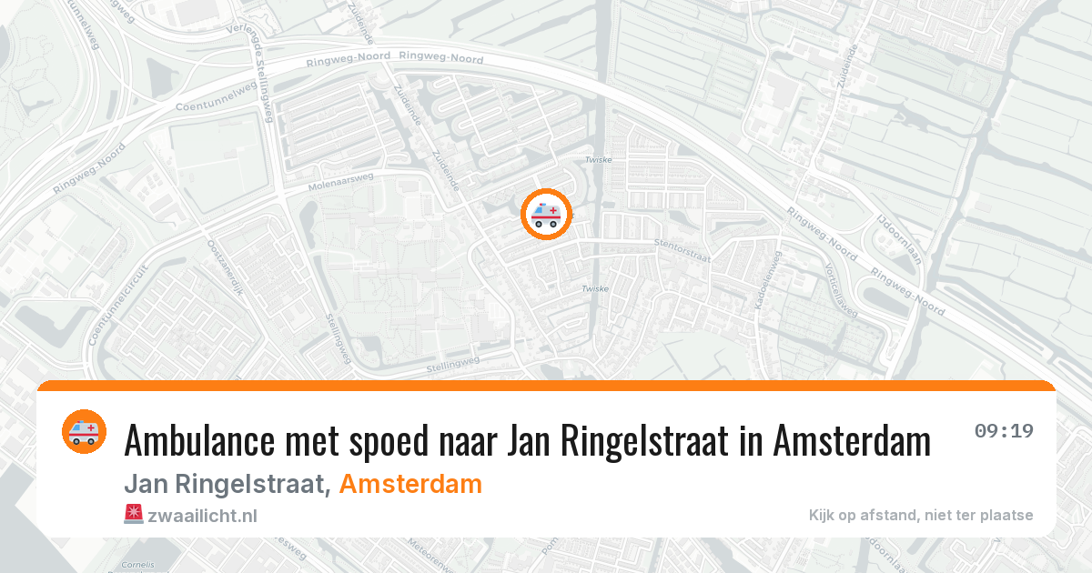 Ambulance met spoed naar Jan Ringelstraat in Amsterdam — 21 mei 2026